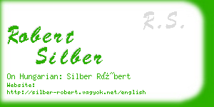 robert silber business card